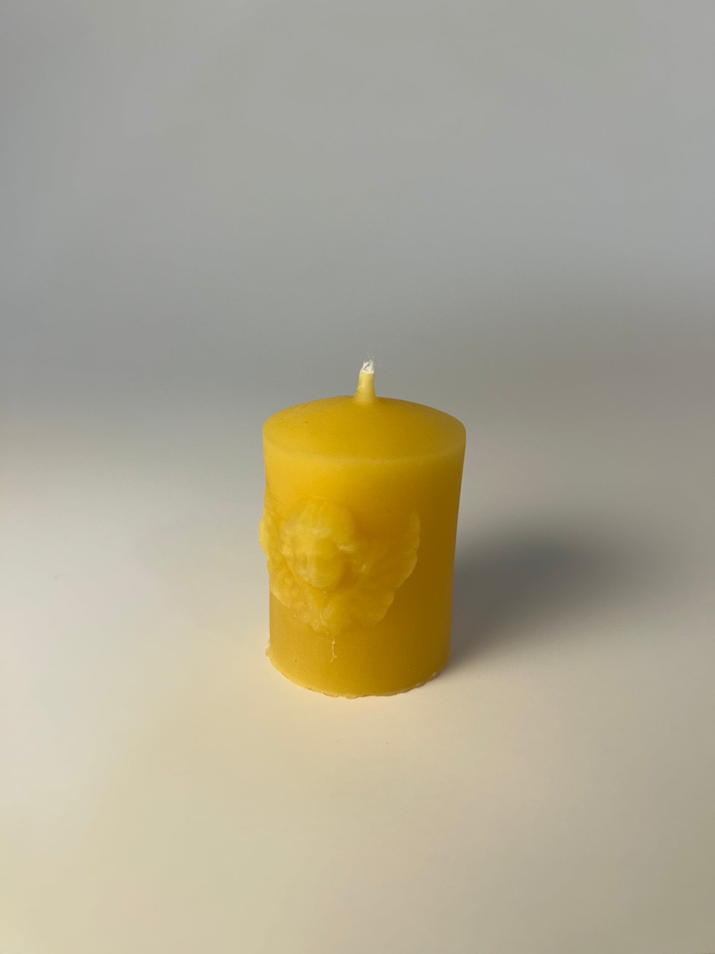 100% USA Beeswax Votive Candle | 5-Hour Burn | Catholic Angel Design